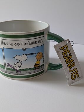 Peanuts Green Ceramic Comic Strip Mug - Peanuts